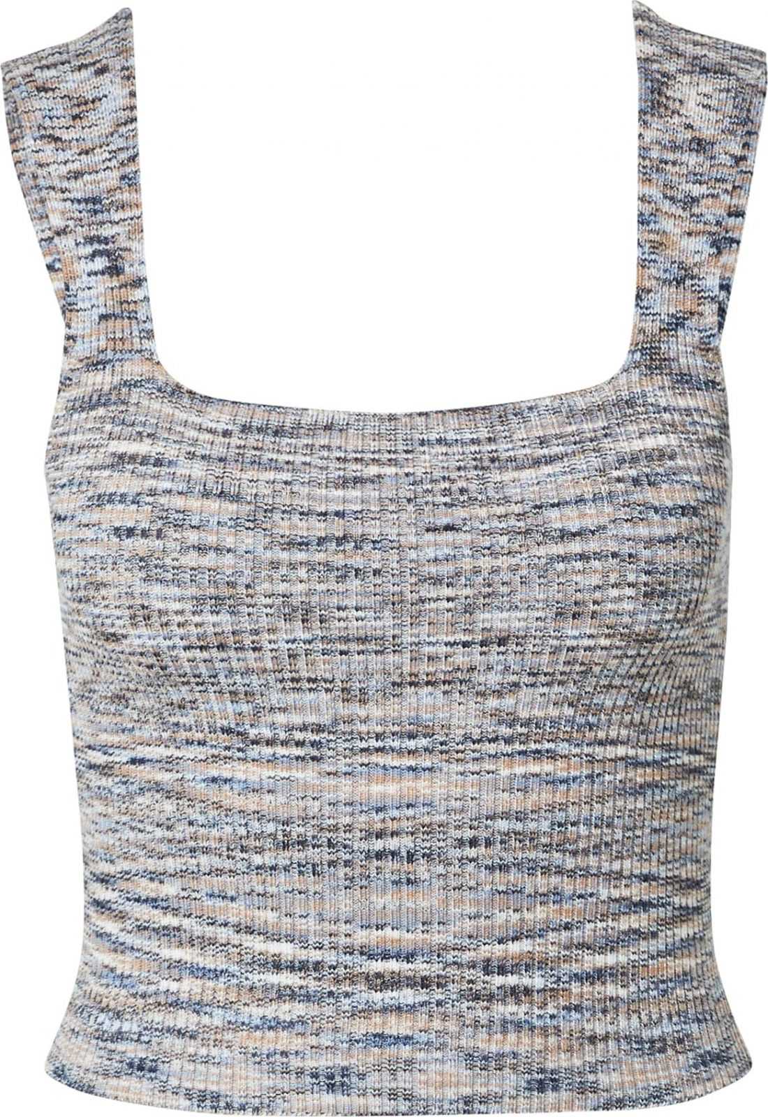 Abercrombie & Fitch Svetr 'ANGLED' bílá / chladná modrá