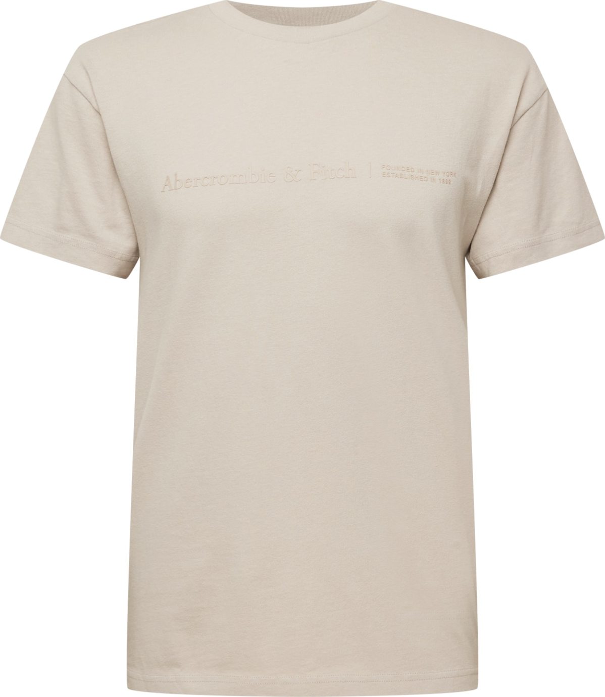 Abercrombie & Fitch Tričko světle šedá / béžová