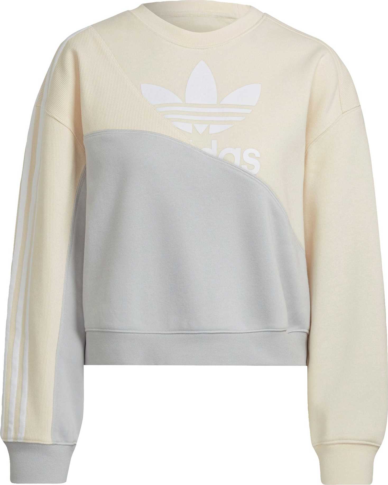 ADIDAS ORIGINALS Mikina bílá / barva bílé vlny / světlemodrá