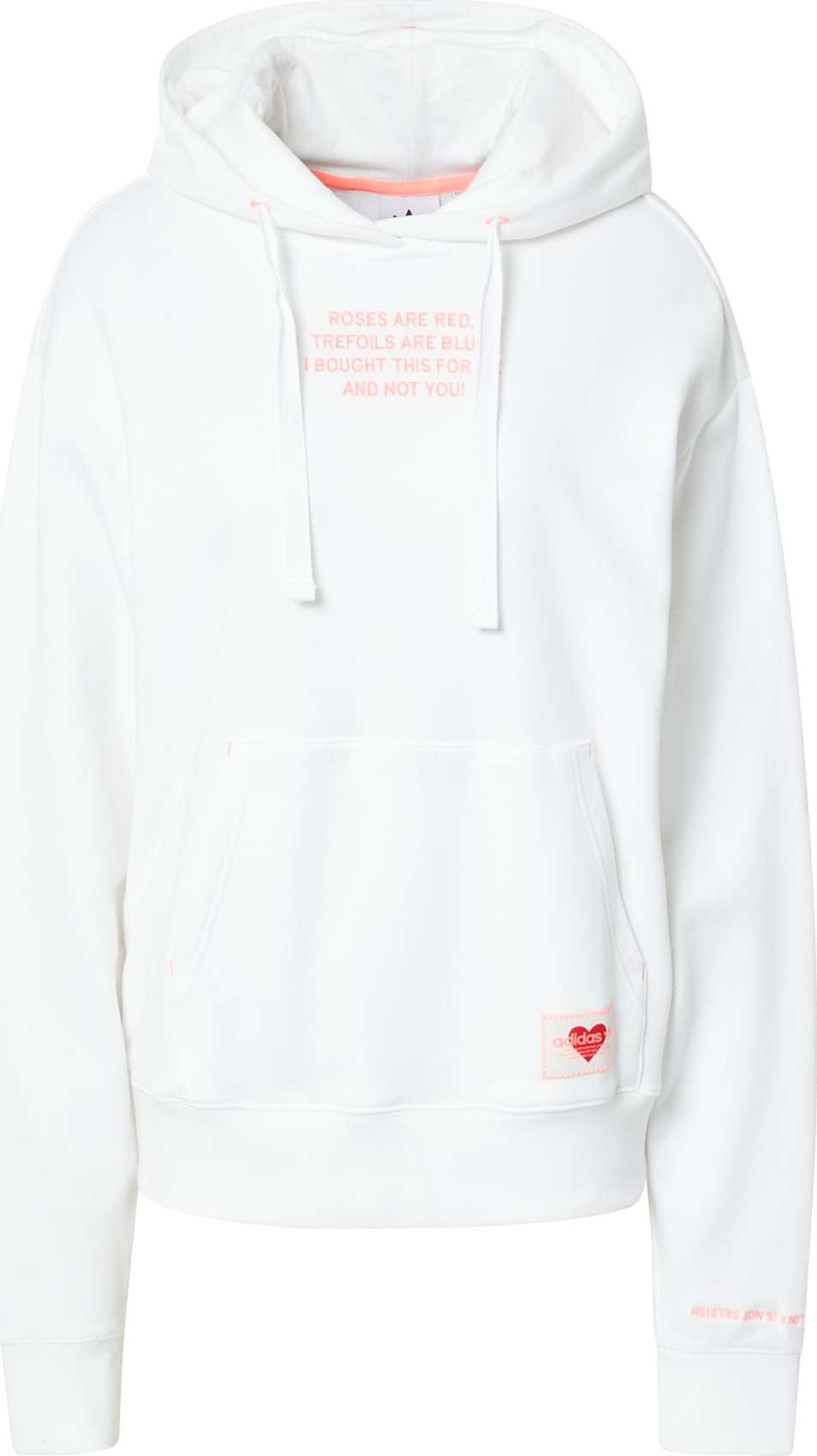 ADIDAS ORIGINALS Mikina bílá / světle růžová / červená