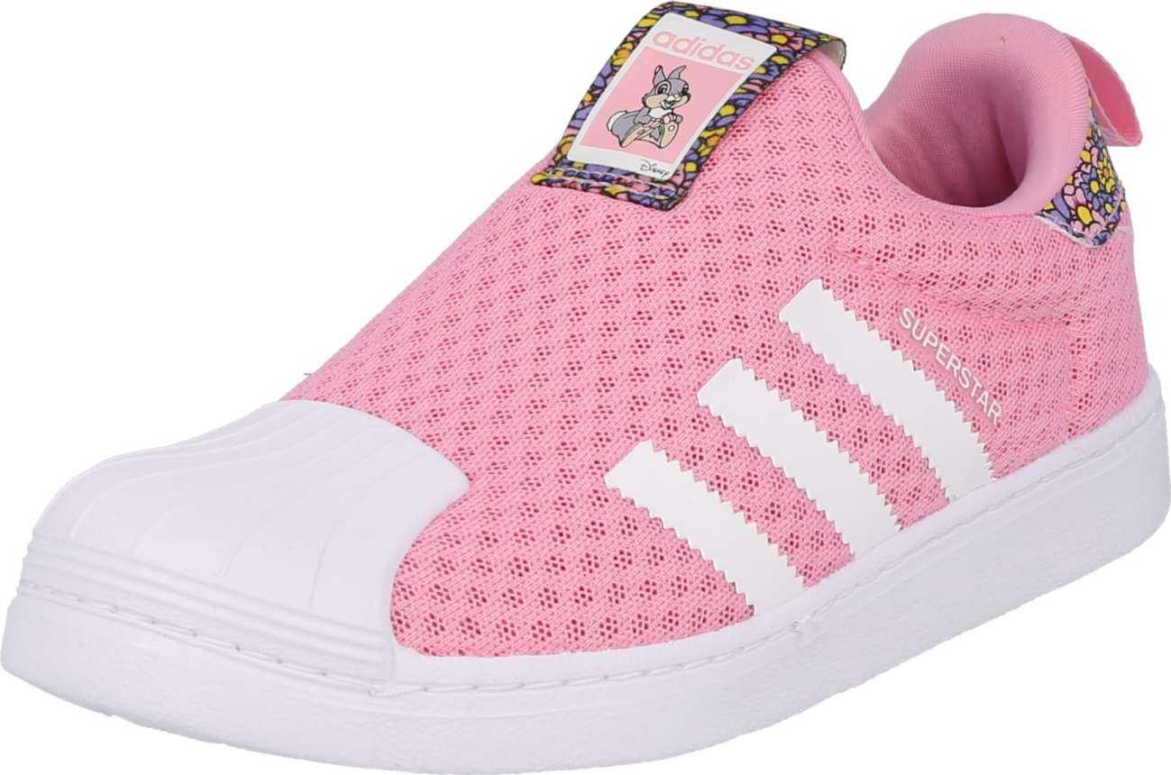 ADIDAS ORIGINALS Tenisky 'Disney Superstar 360' pink / bílá / fialová / oranžová / šedá