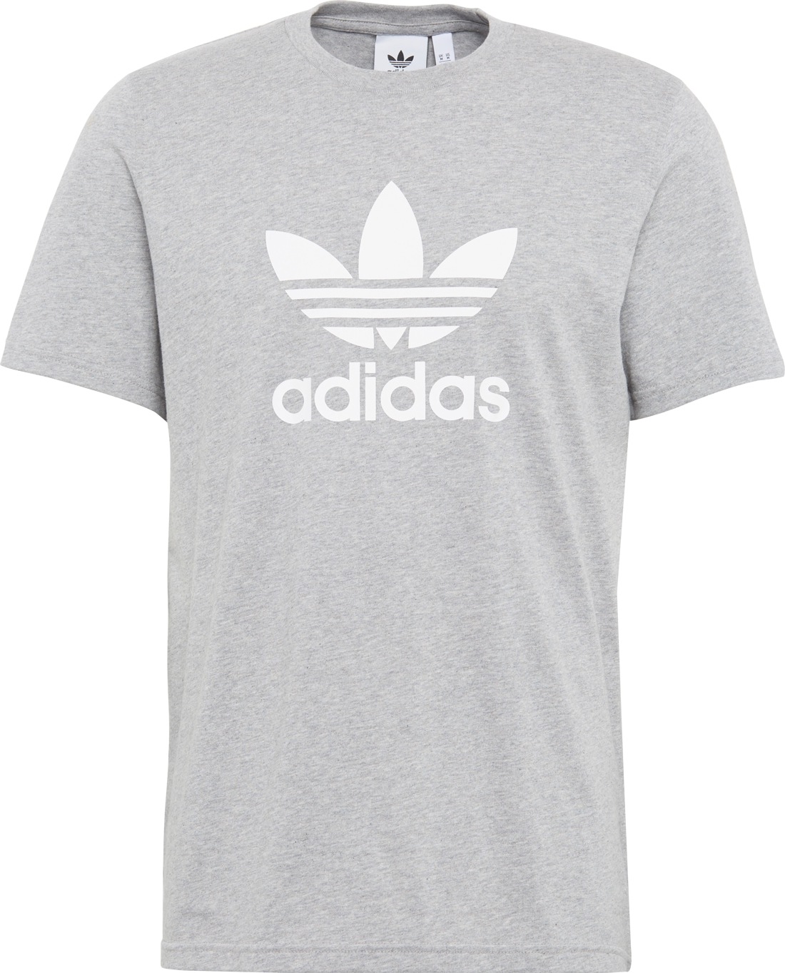ADIDAS ORIGINALS Tričko 'TREFOIL' bílá / šedý melír