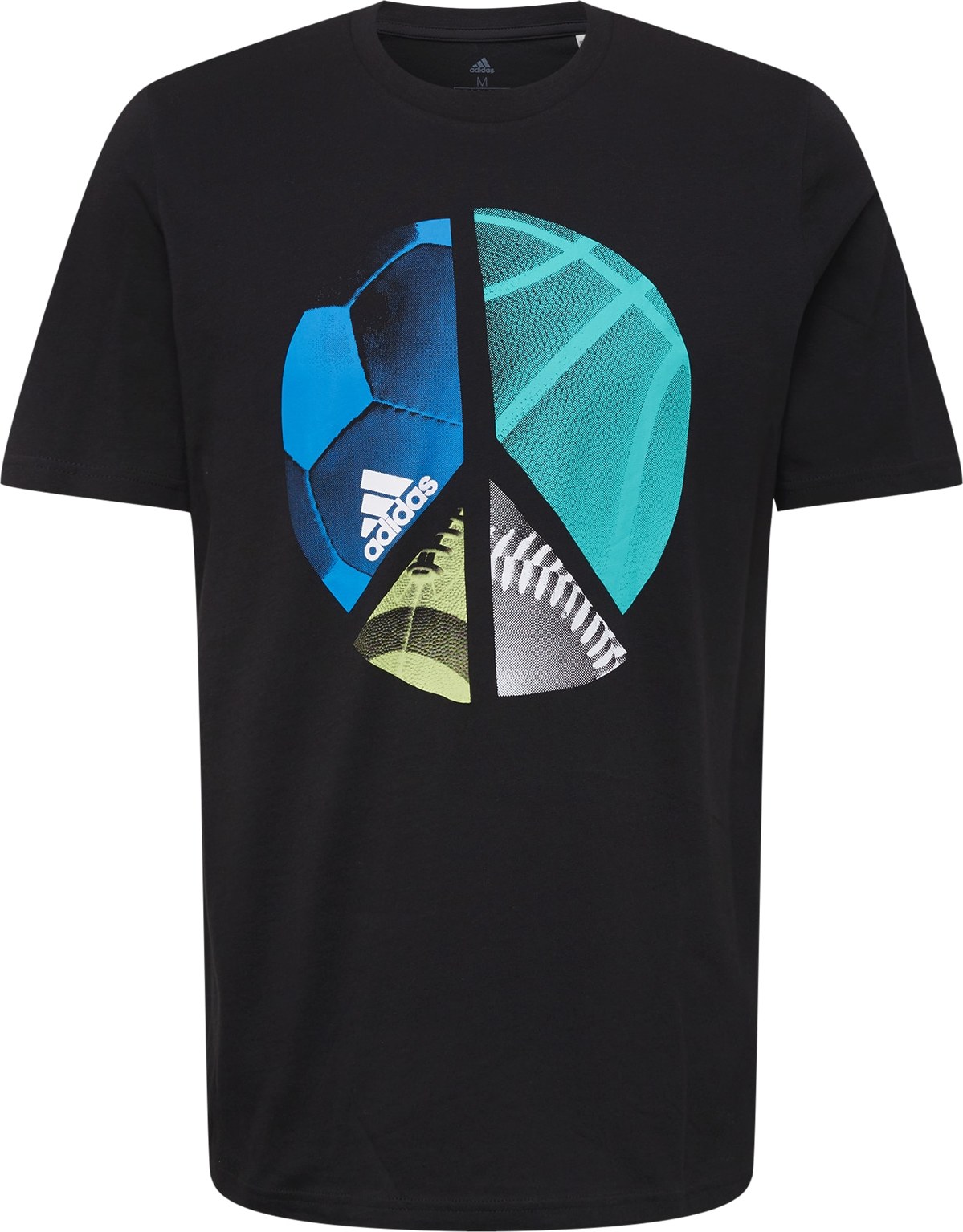 ADIDAS PERFORMANCE Funkční tričko černá / bílá / nebeská modř / tyrkysová / světle žlutá