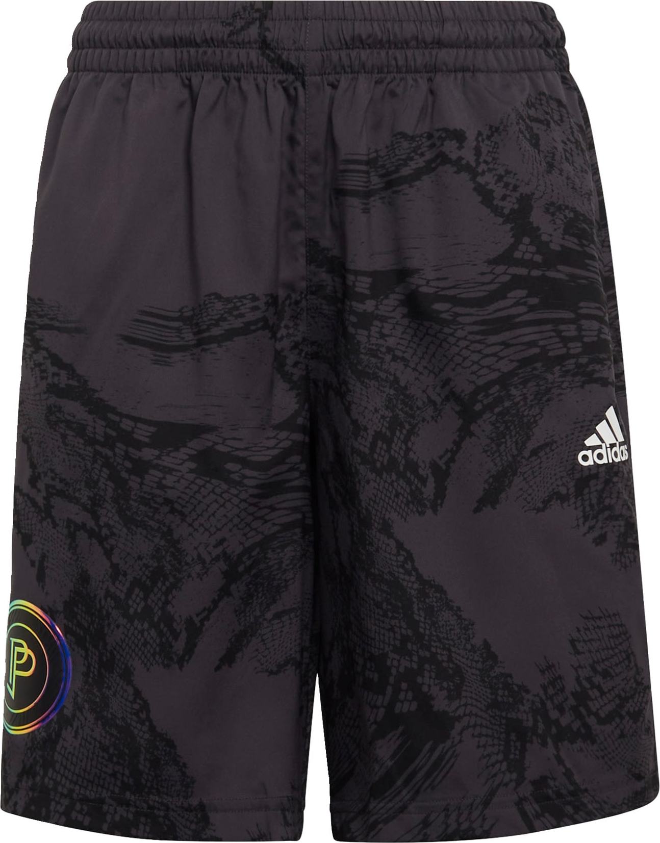 ADIDAS PERFORMANCE Sportovní kalhoty černá / bílá / zlatá
