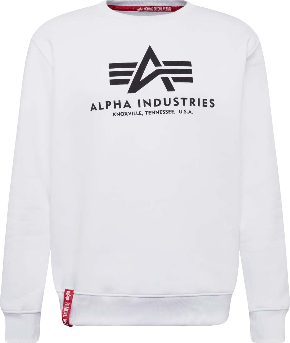 ALPHA INDUSTRIES Mikina bílá / černá