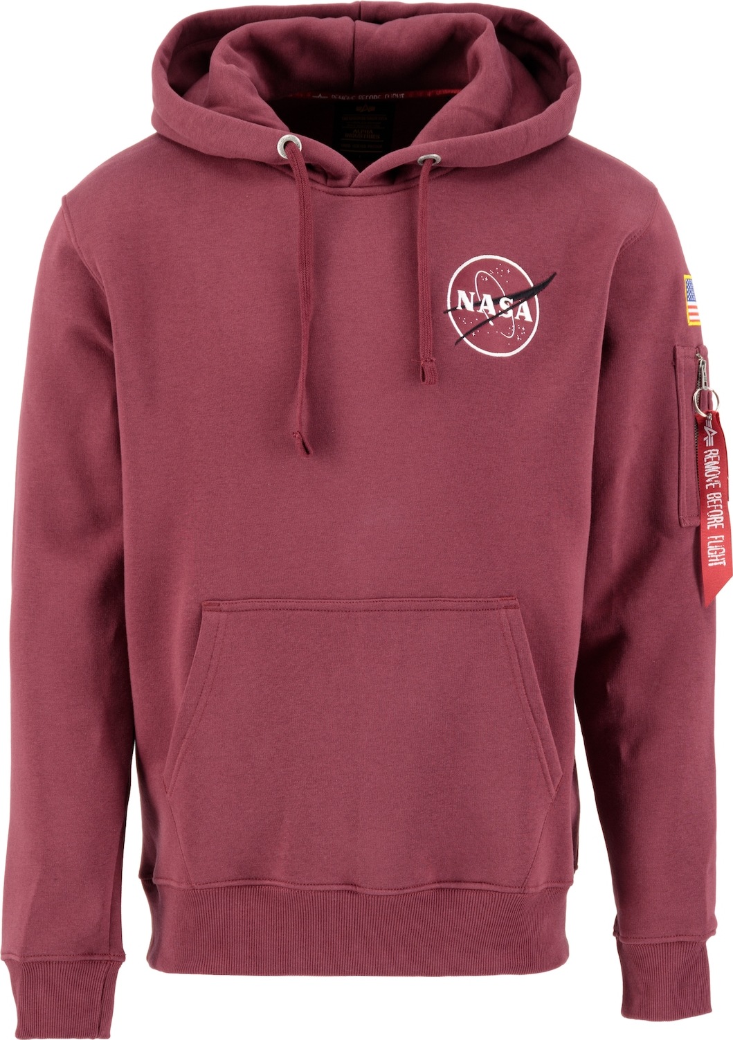 ALPHA INDUSTRIES Mikina burgundská červeň / mix barev