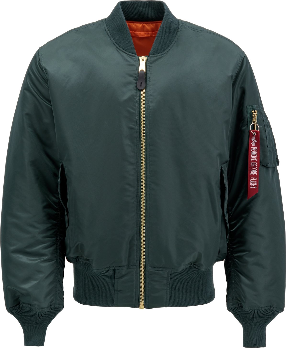 ALPHA INDUSTRIES Přechodná bunda oranžová / khaki