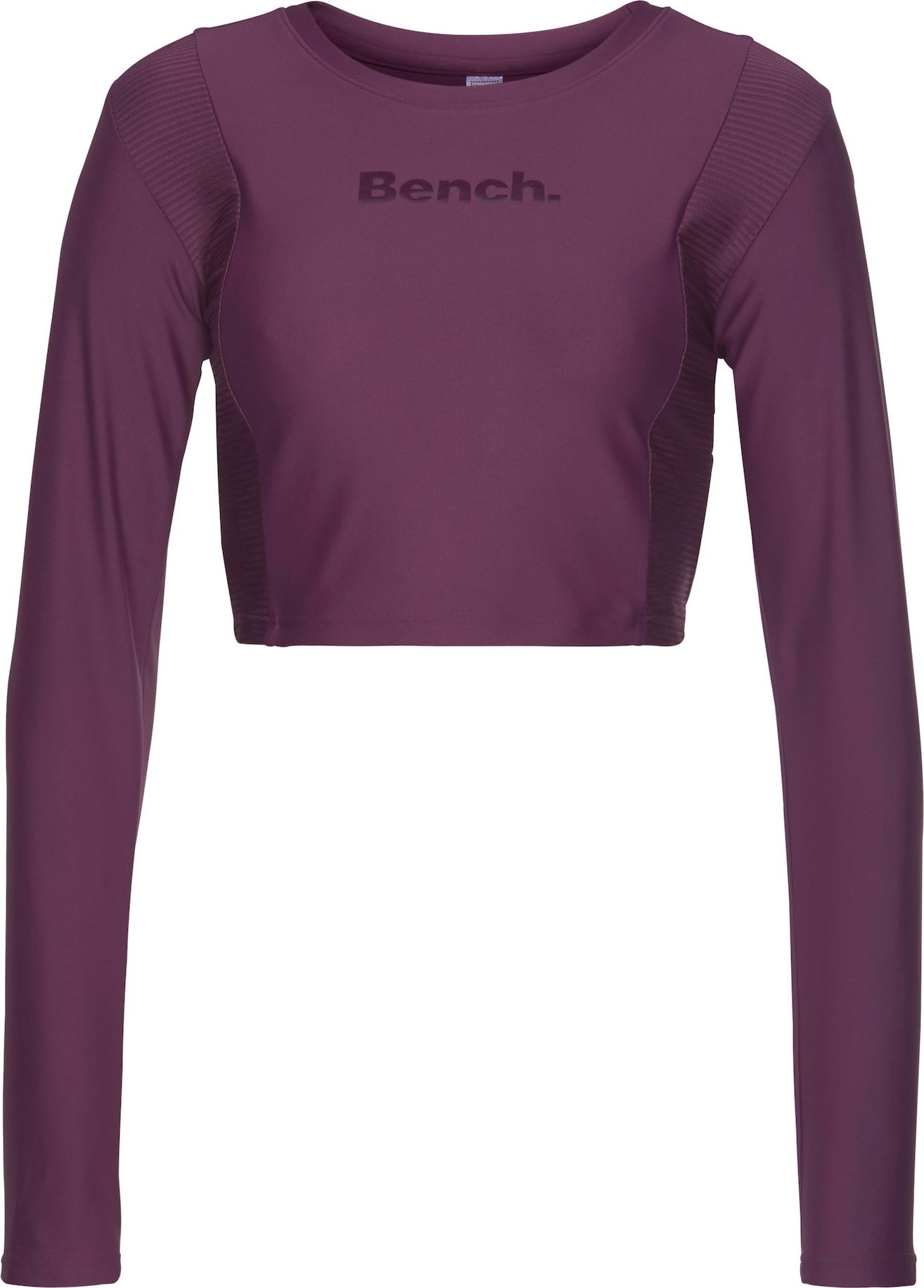 BENCH Funkční tričko fialová / bílá