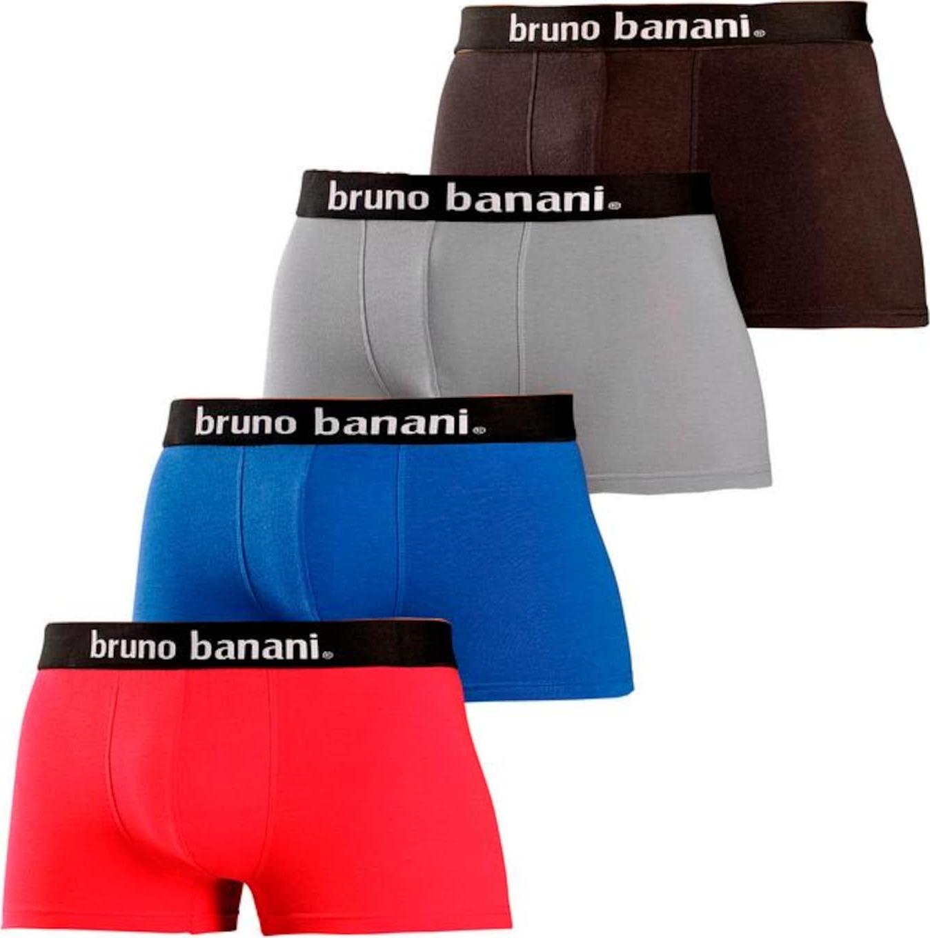 BRUNO BANANI Boxerky červená / šedá / černá / námořnická modř