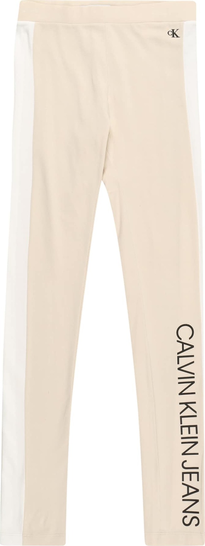 Calvin Klein Jeans Legíny béžová / bílá / černá