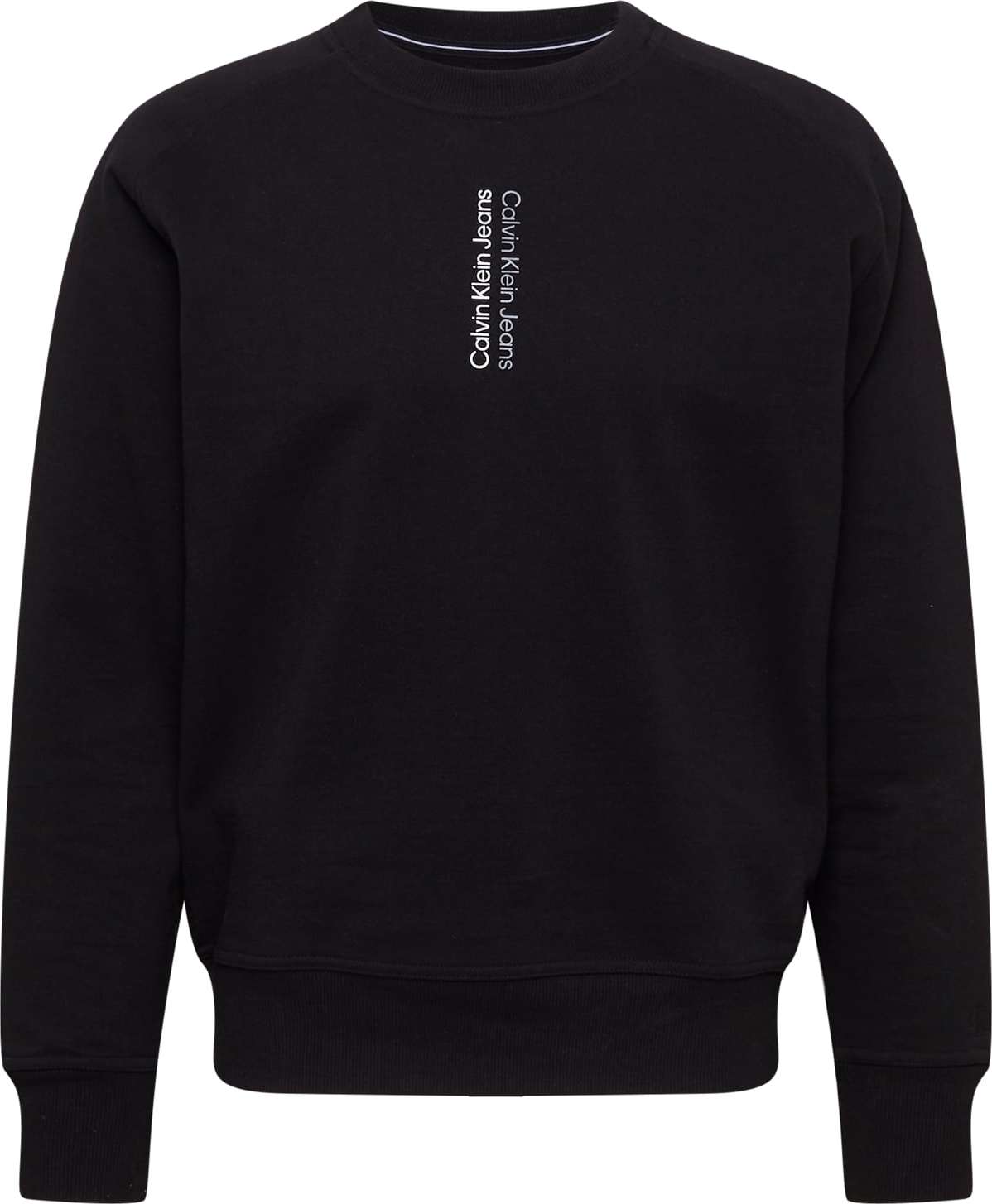 Calvin Klein Jeans Mikina černá / bílá