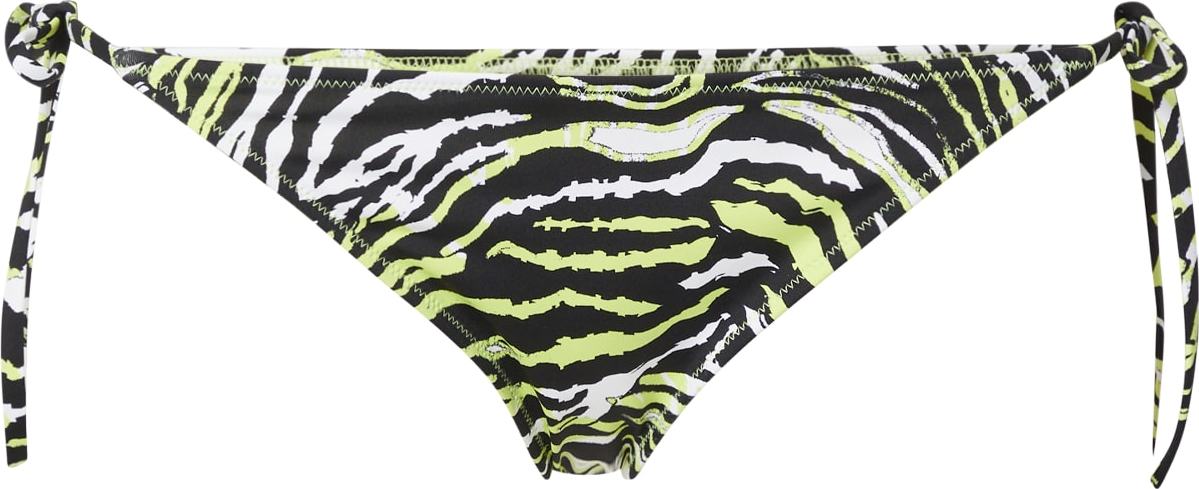 Calvin Klein Swimwear Spodní díl plavek černá / světle zelená / bílá / žlutá