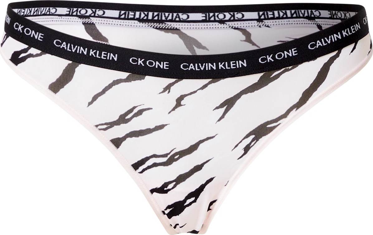Calvin Klein Underwear Tanga bílá / černá