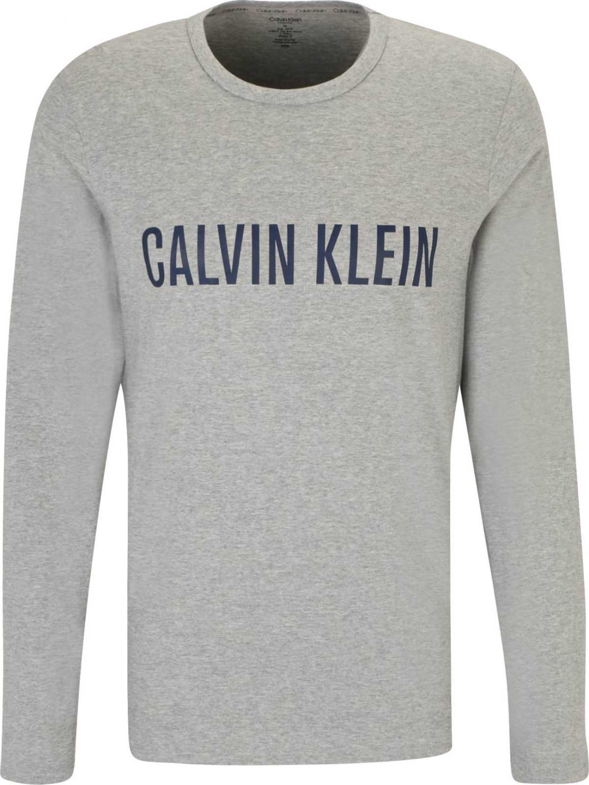 Calvin Klein Underwear Tričko 'Intense Power' šedý melír / marine modrá