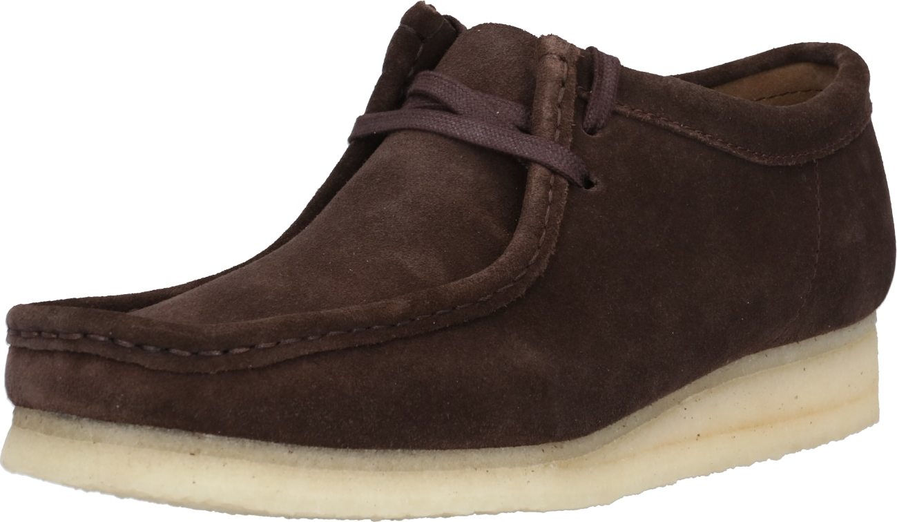 Clarks Originals Šněrovací boty 'Wallabee' tmavě hnědá