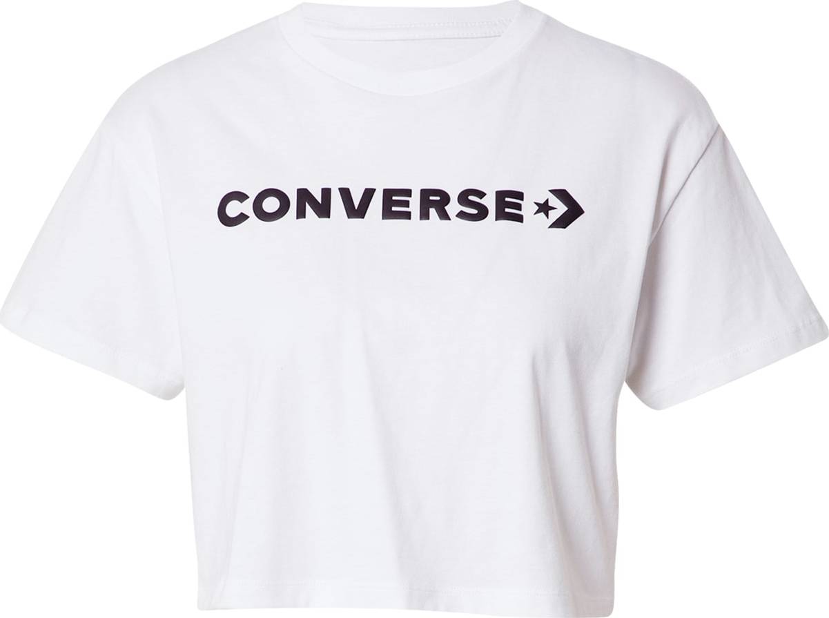CONVERSE Tričko bílá / černá