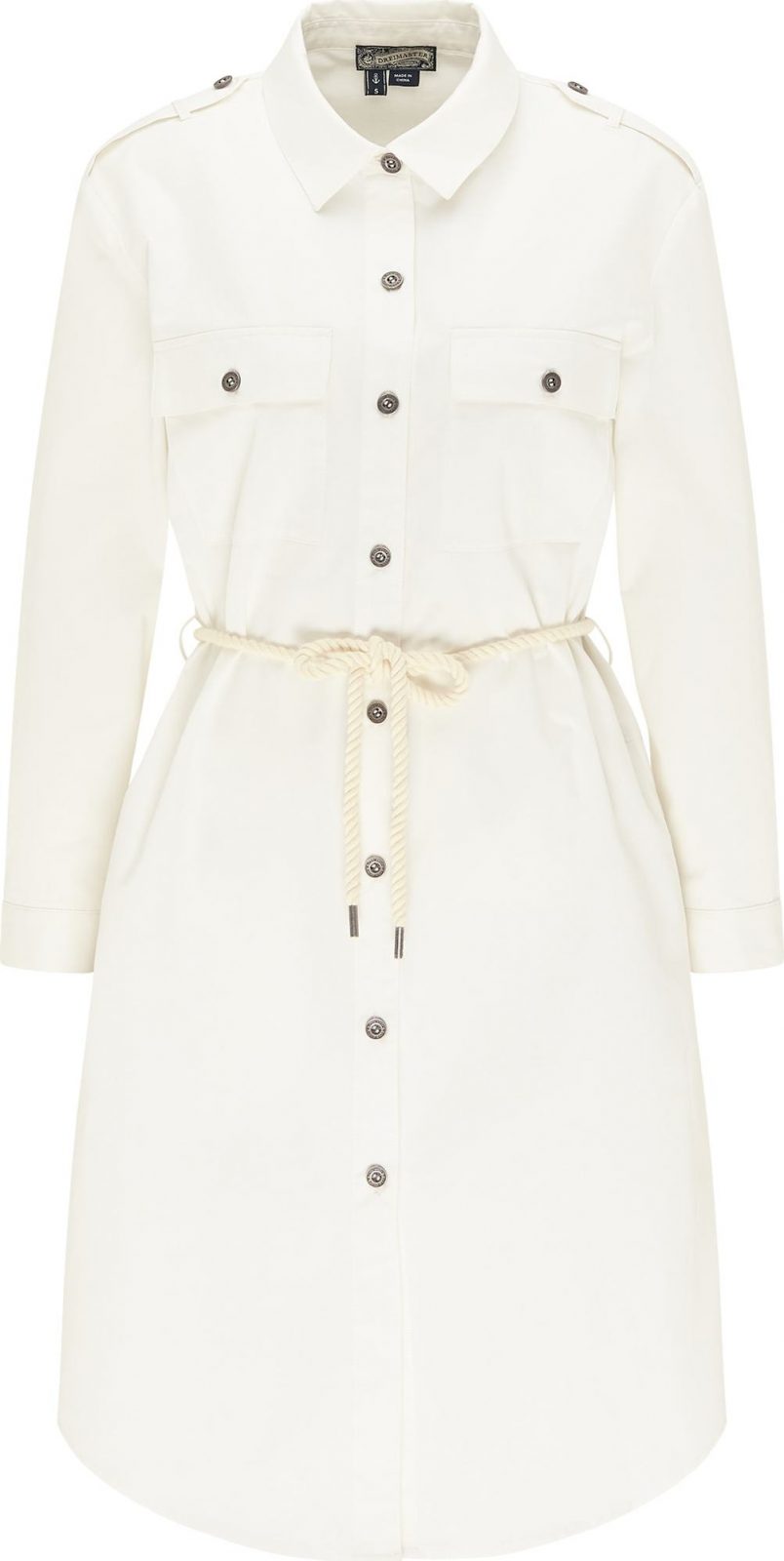 DreiMaster Vintage Košilové šaty barva bílé vlny