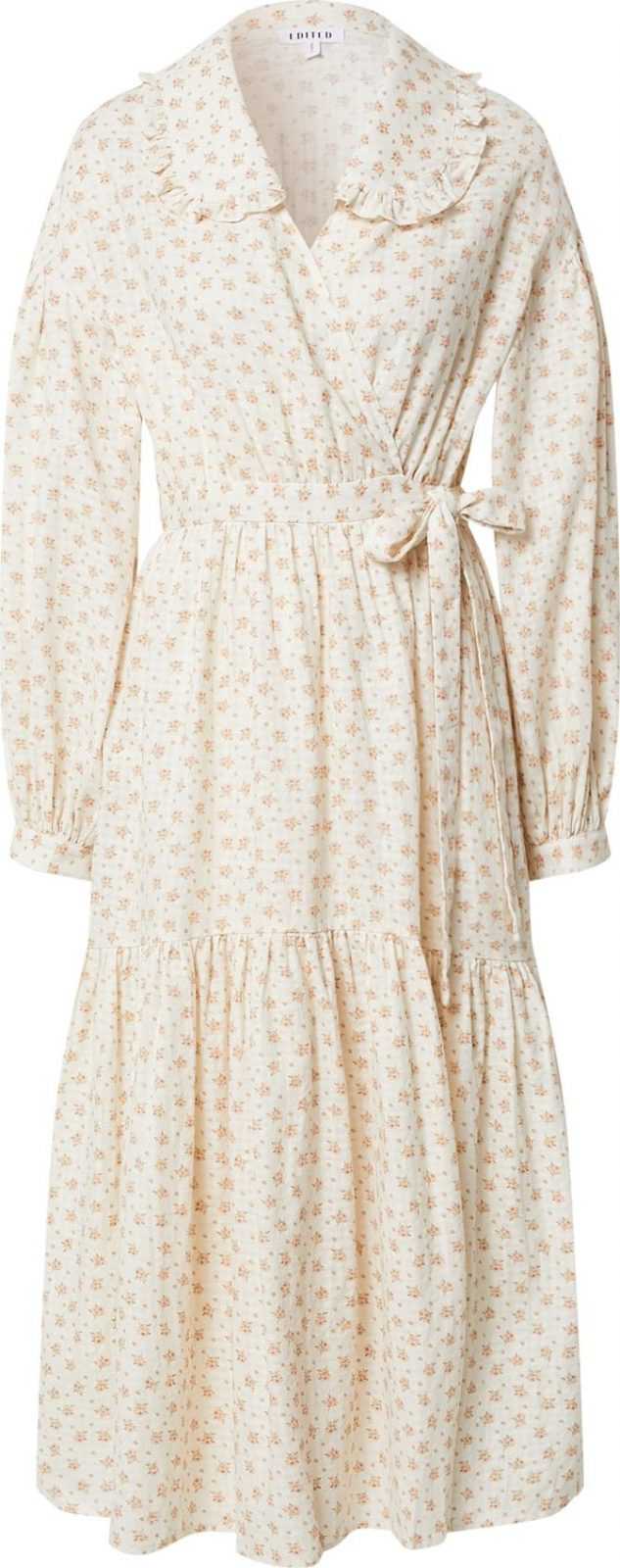 EDITED Košilové šaty 'Damara' krémová / růžová / pastelově zelená