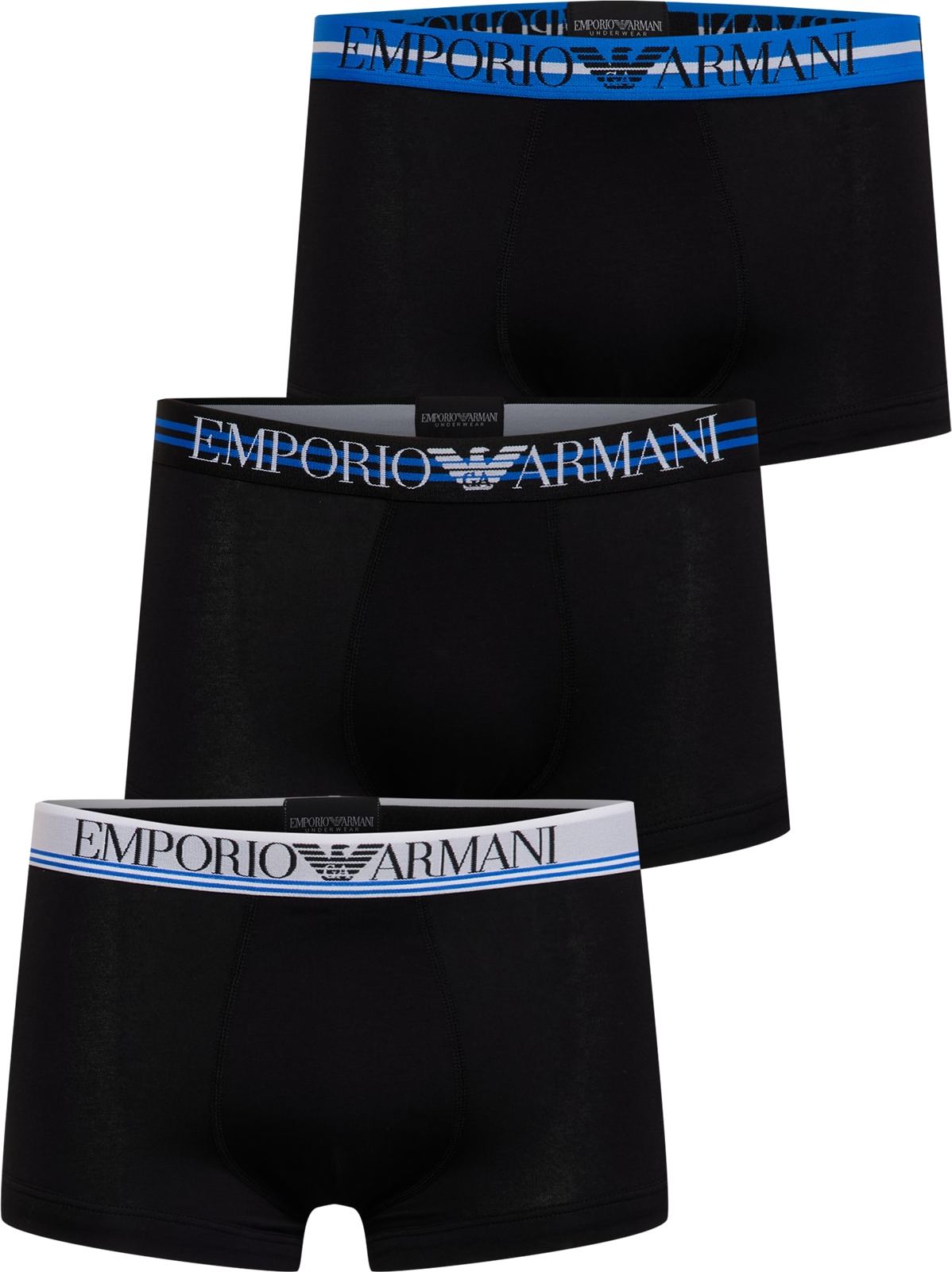 Emporio Armani Boxerky černá / bílá / modrá