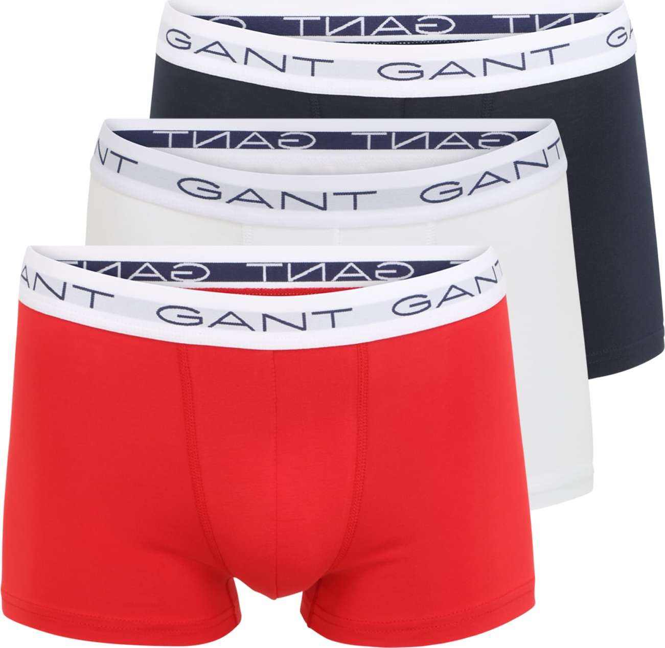 GANT Boxerky červená / bílá / marine modrá
