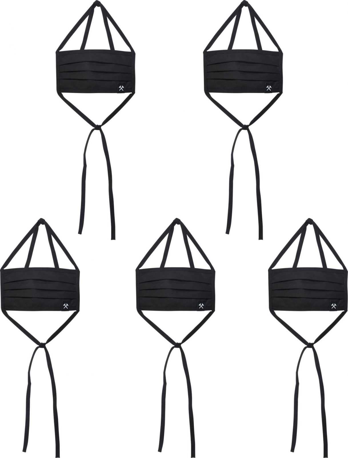 Grubenhelden Šátek '5er Pack' černá