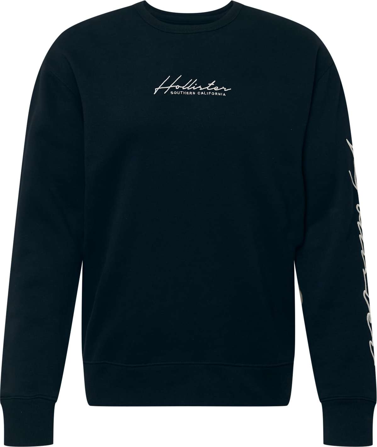 HOLLISTER Mikina černá / bílá