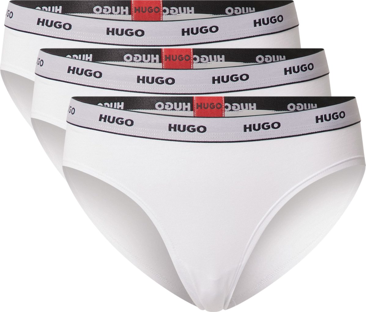 HUGO Kalhotky bílá / šedá / černá