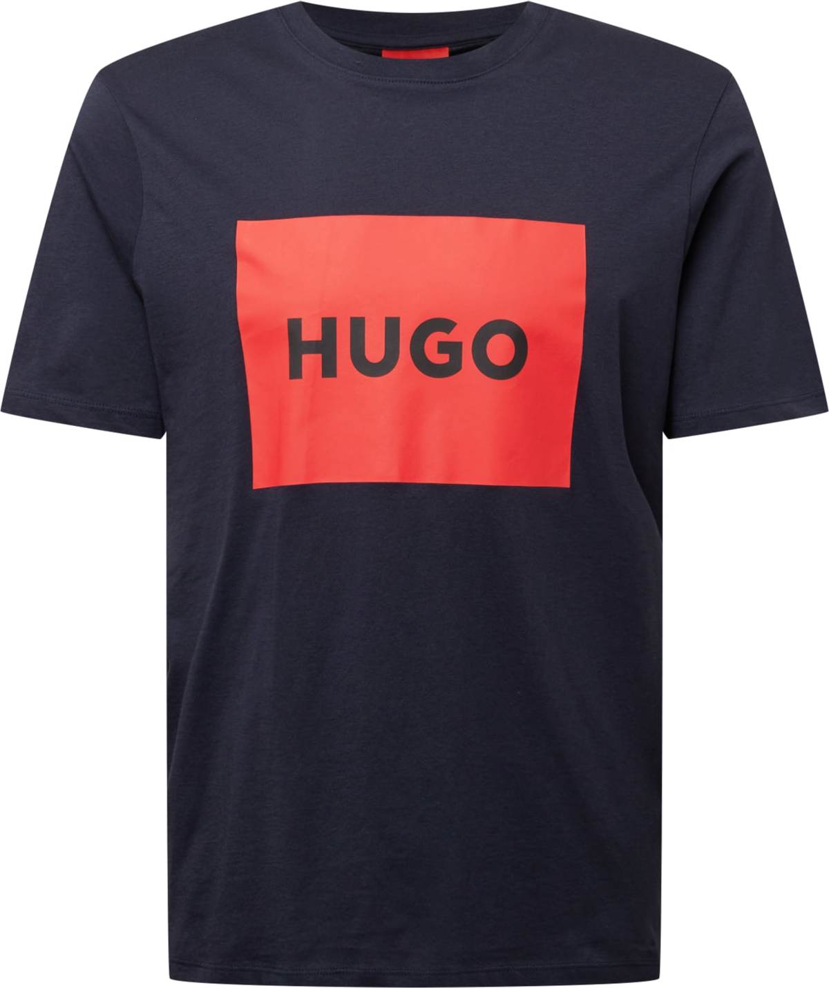 HUGO Tričko 'Dulive' červená / námořnická modř / černá