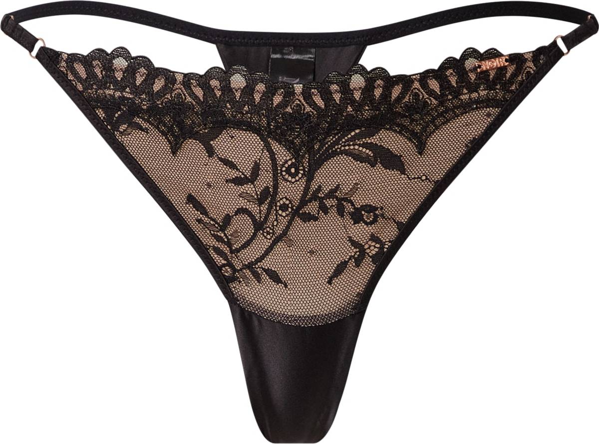 Hunkemöller Tanga 'Helena' černá / režná