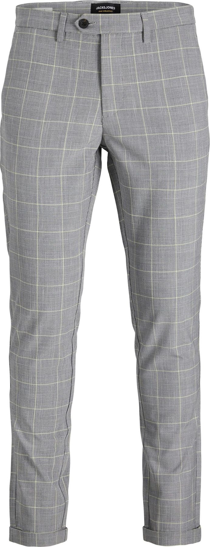 JACK & JONES Chino kalhoty 'Marco' žlutá / šedý melír / černá