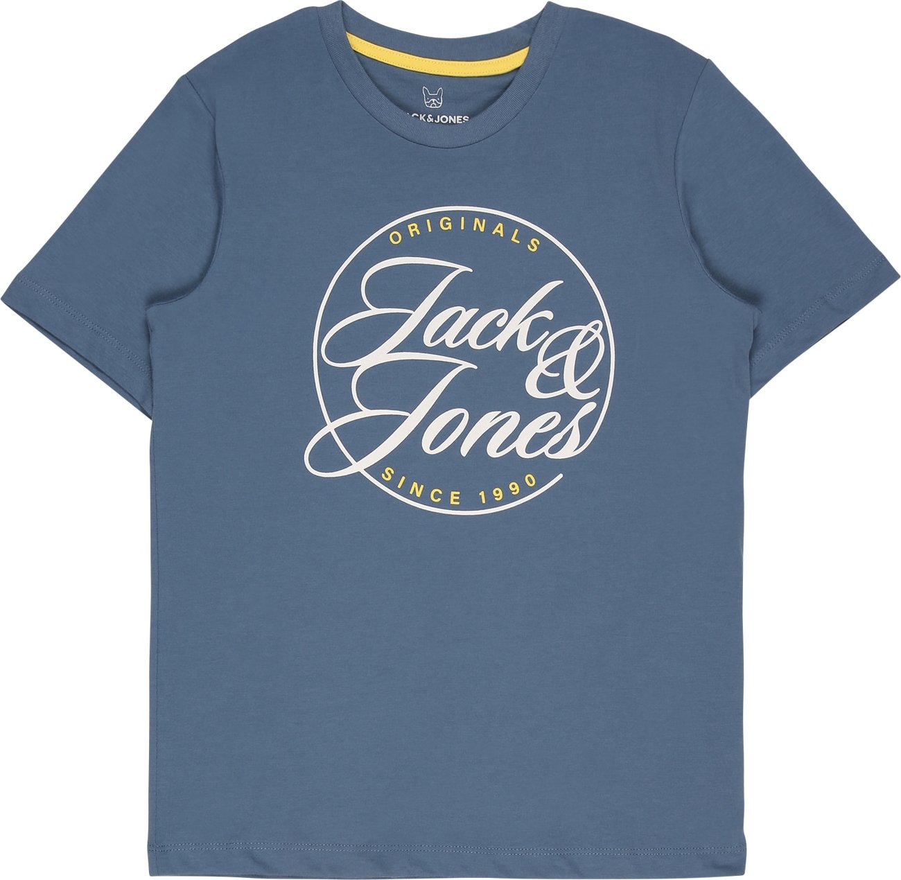 Jack & Jones Junior Tričko 'Truce' chladná modrá / bílá / žlutá