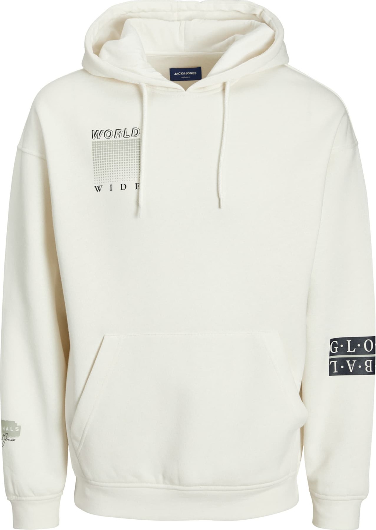 JACK & JONES Mikina 'Barricade' perlově bílá / stříbrně šedá / antracitová