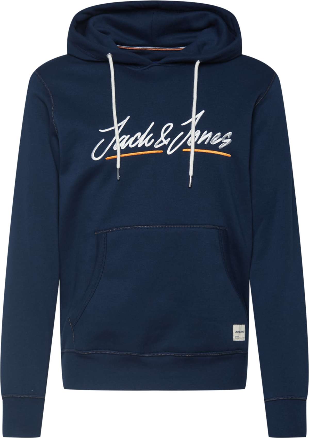 JACK & JONES Mikina námořnická modř / bílá / oranžová