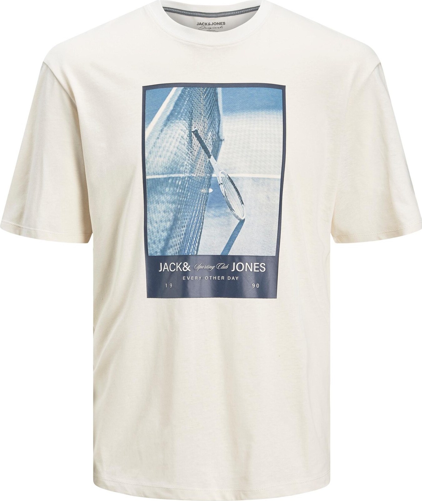 JACK & JONES Tričko bílá / modrá / světlemodrá