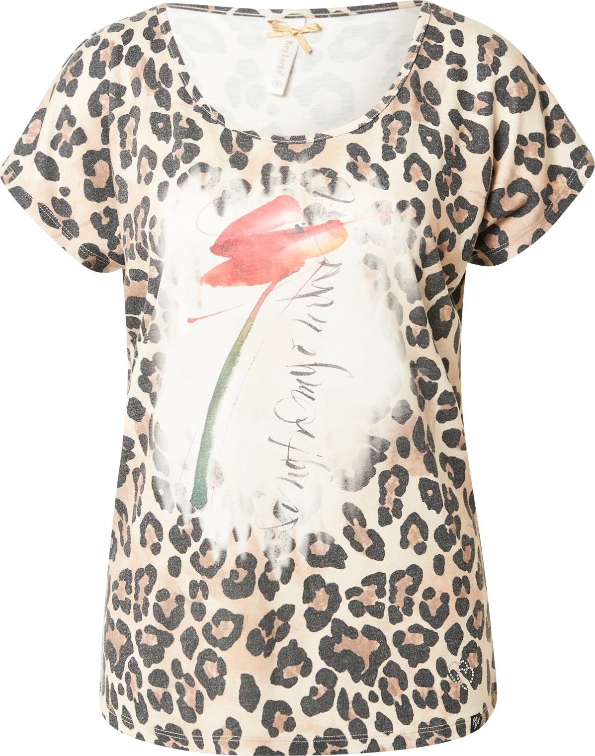 Key Largo Tričko 'SARAH' krémová / tmavě šedá / bílá / zelená / lososová