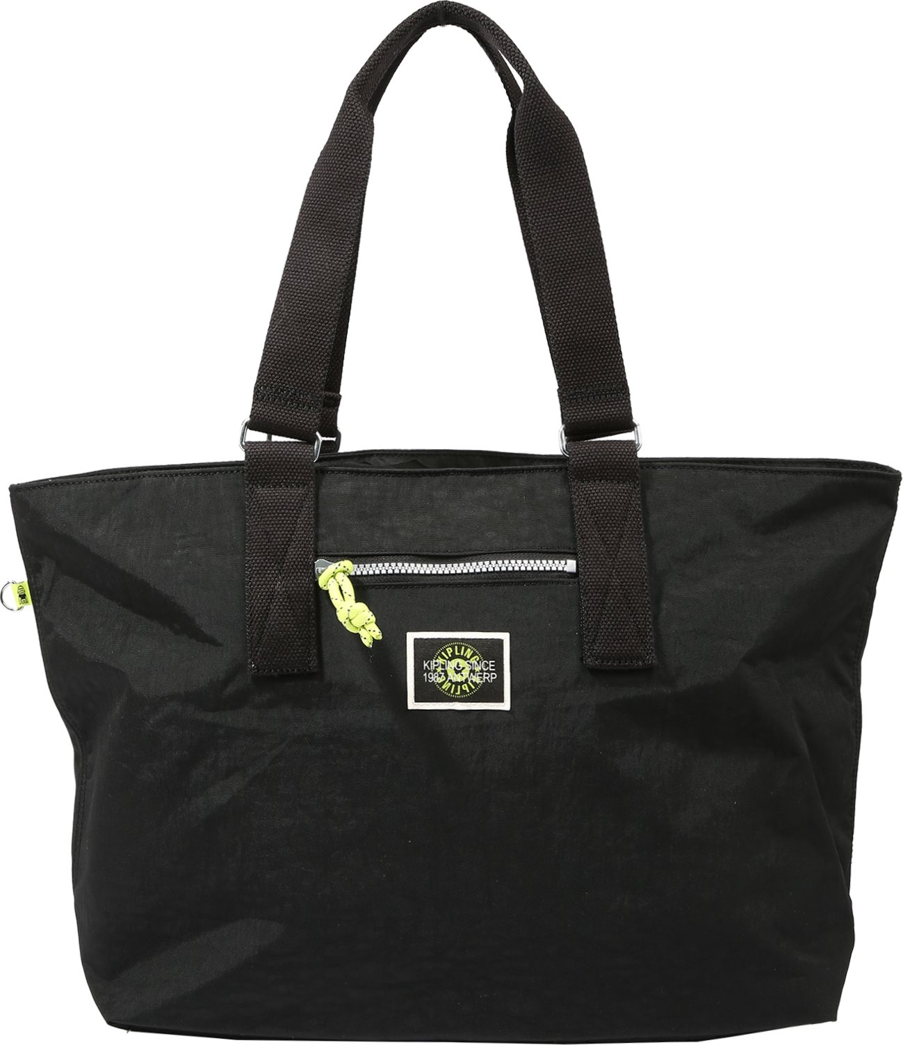 KIPLING Nákupní taška 'Jodi' černá / svítivě zelená