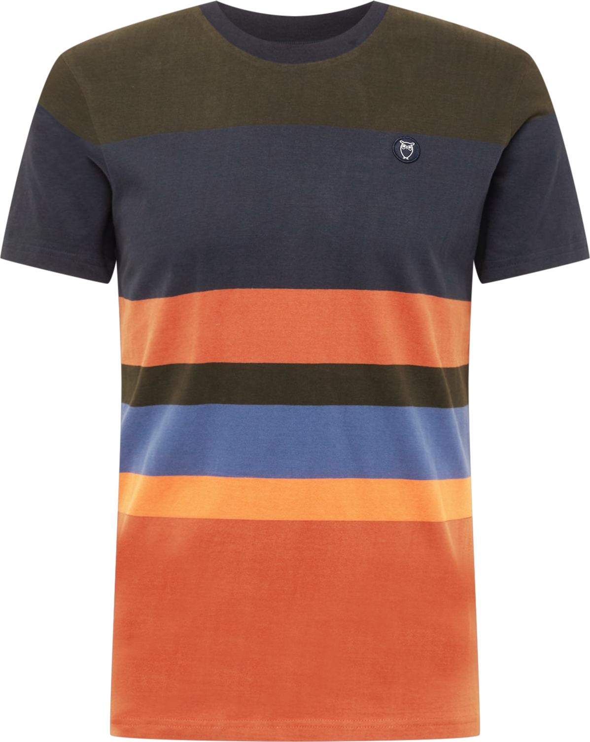KnowledgeCotton Apparel Tričko 'ALDER' noční modrá / mix barev