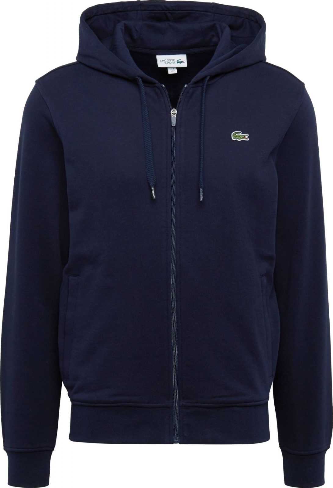 LACOSTE Mikina s kapucí marine modrá / bílá / červená / zelená