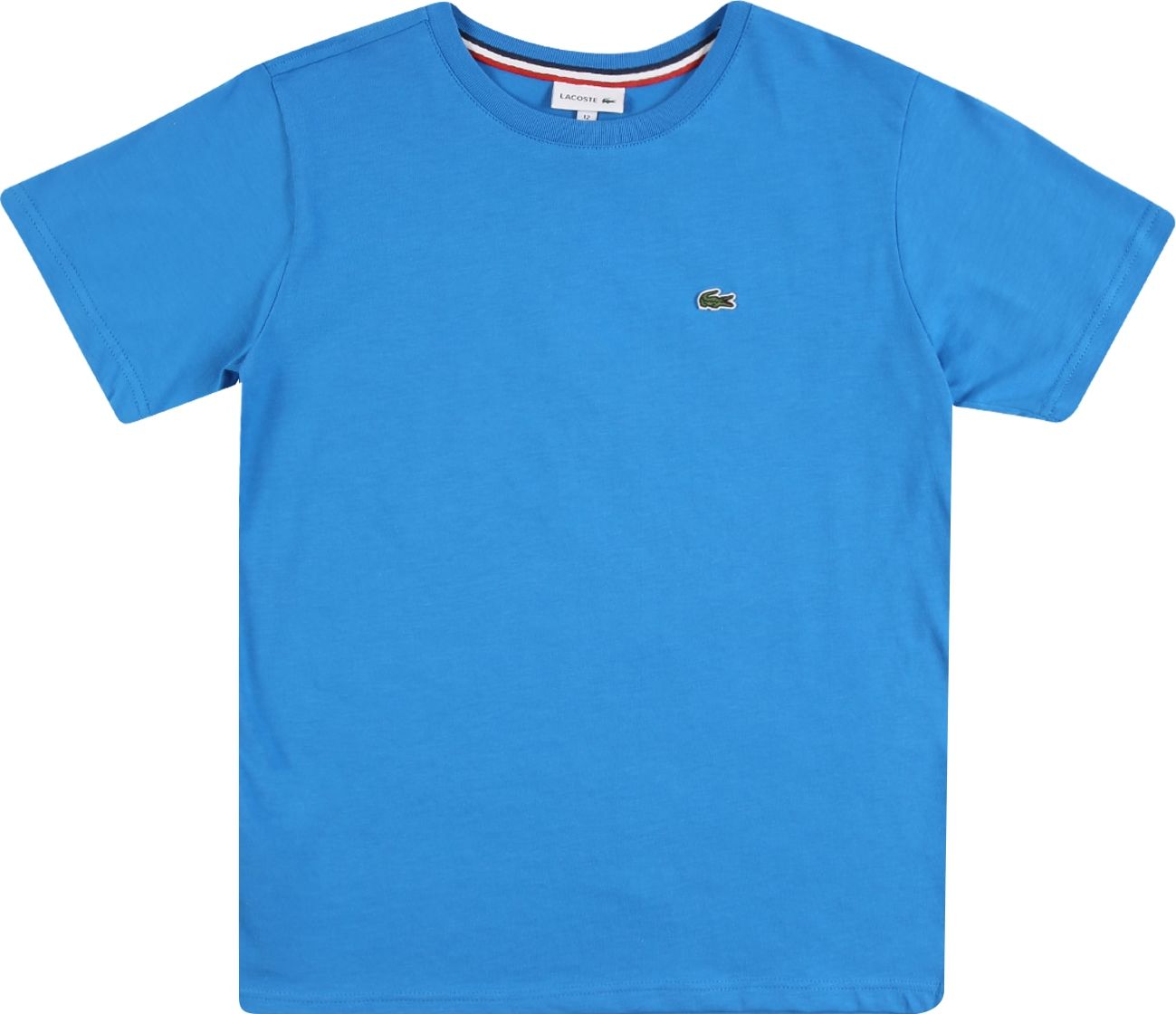 LACOSTE Tričko modrá / trávově zelená / bílá