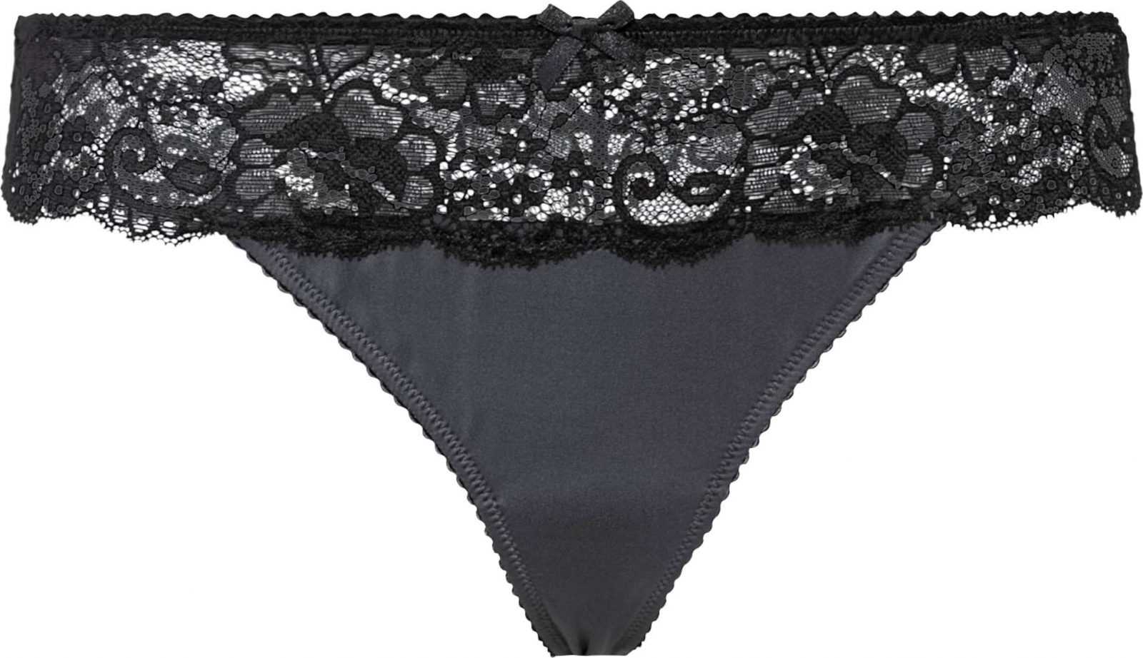 LASCANA Tanga antracitová