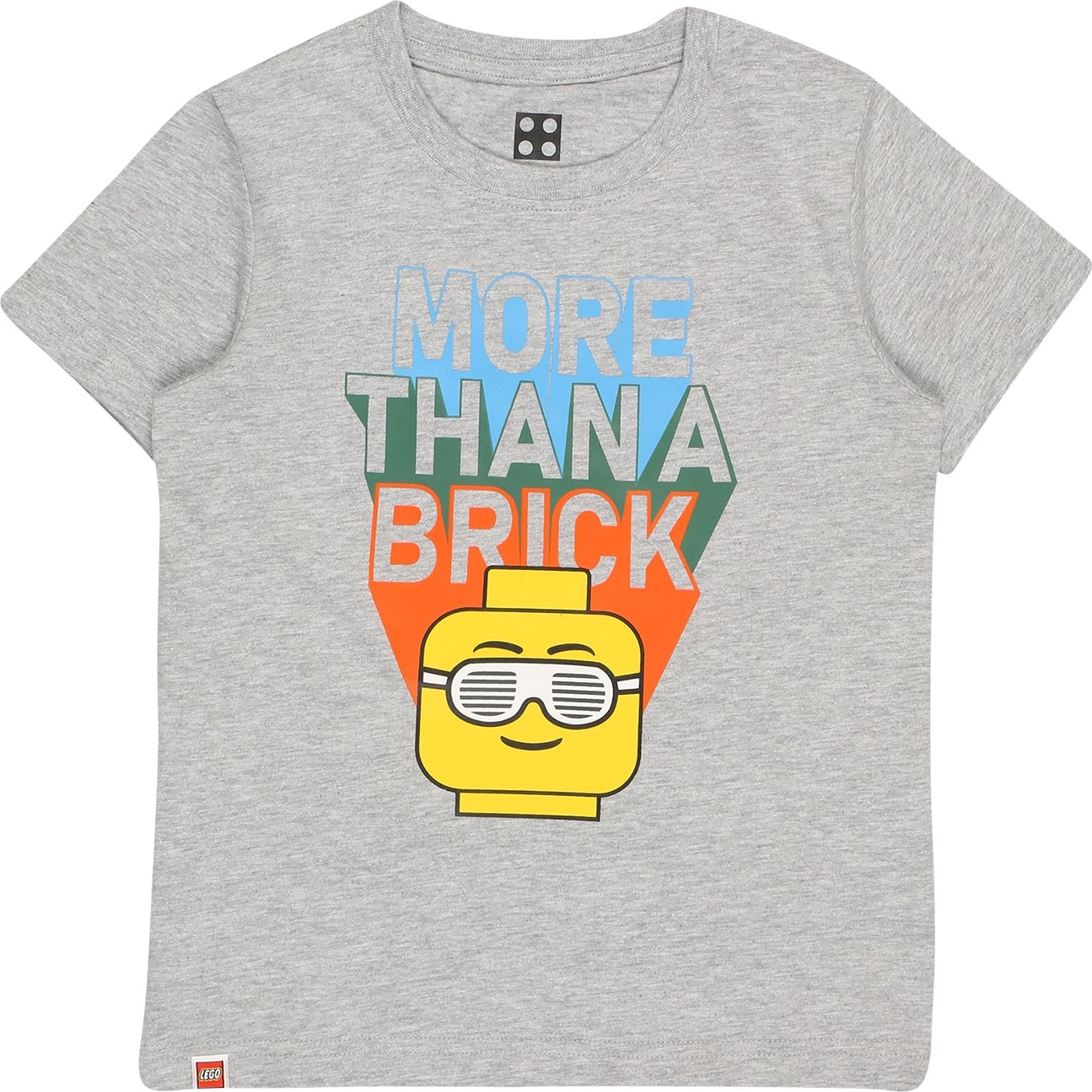 LEGO WEAR Tričko šedý melír / žlutá / černá / bílá / svítivě oranžová