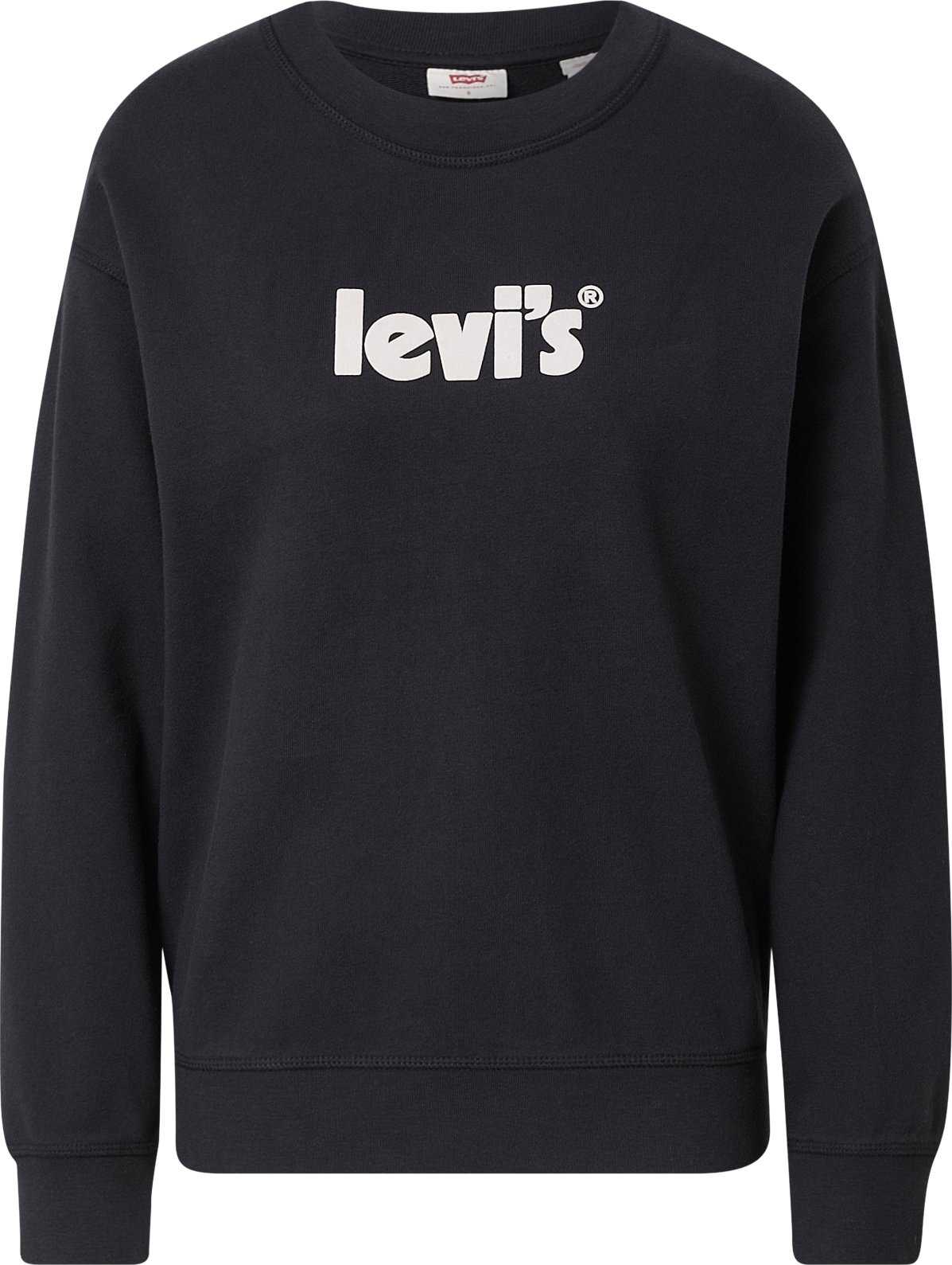 LEVI'S Mikina černá / bílá