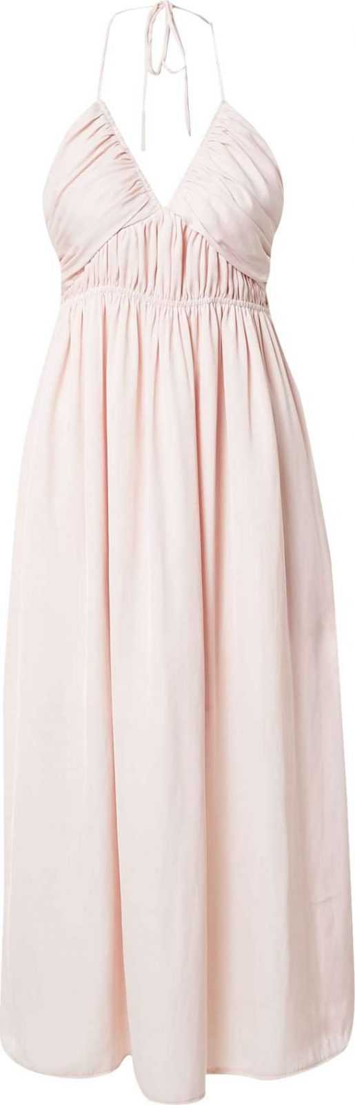 Love Triangle Koktejlové šaty 'Gathered' pastelově růžová