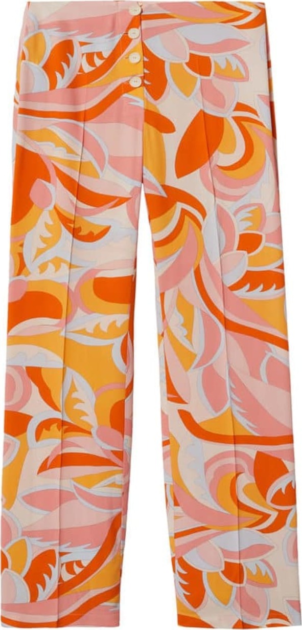 MANGO Kalhoty s puky 'Puc' oranžová / mix barev