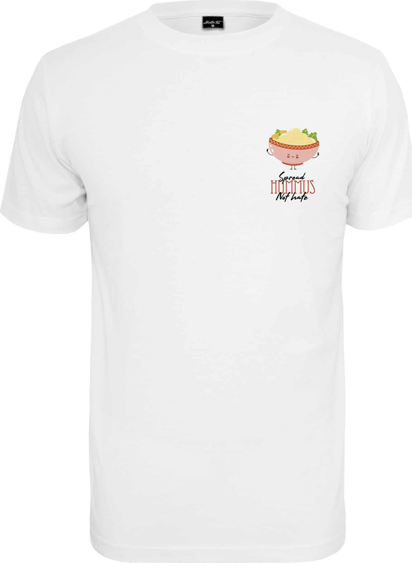 Merchcode Tričko 'Spread Hummus' bílá / černá / žlutá / lososová / zelená