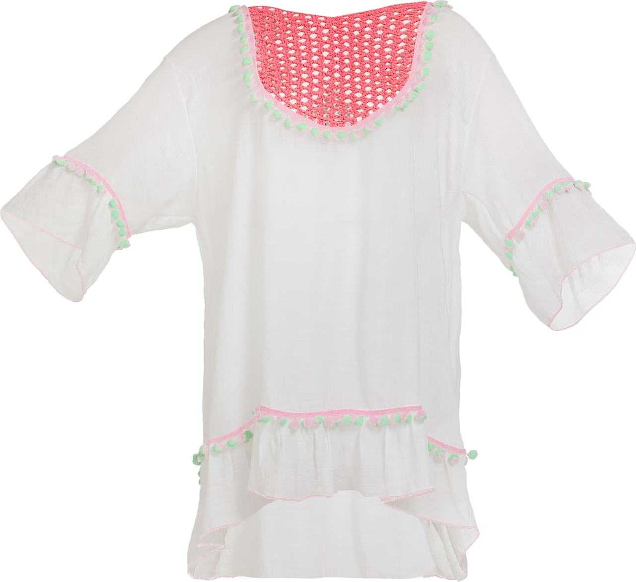 MYMO Plážové šaty pink / bílá / mátová