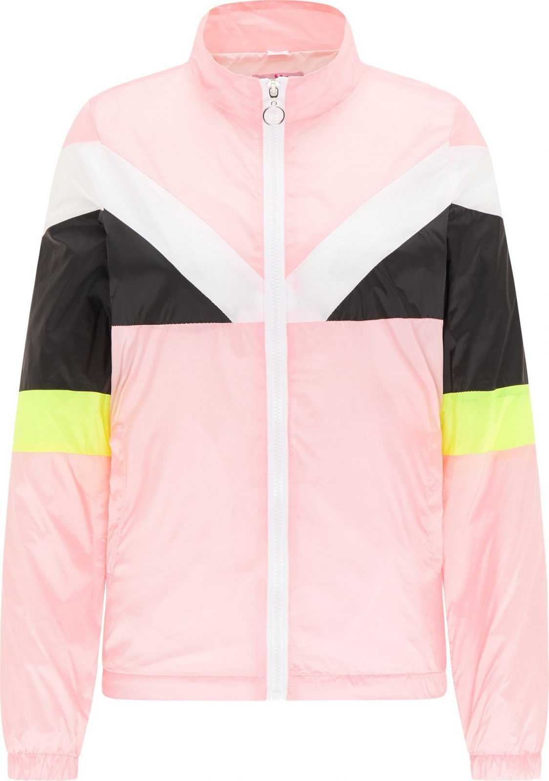MYMO Přechodná bunda pink / bílá / žlutá / černá