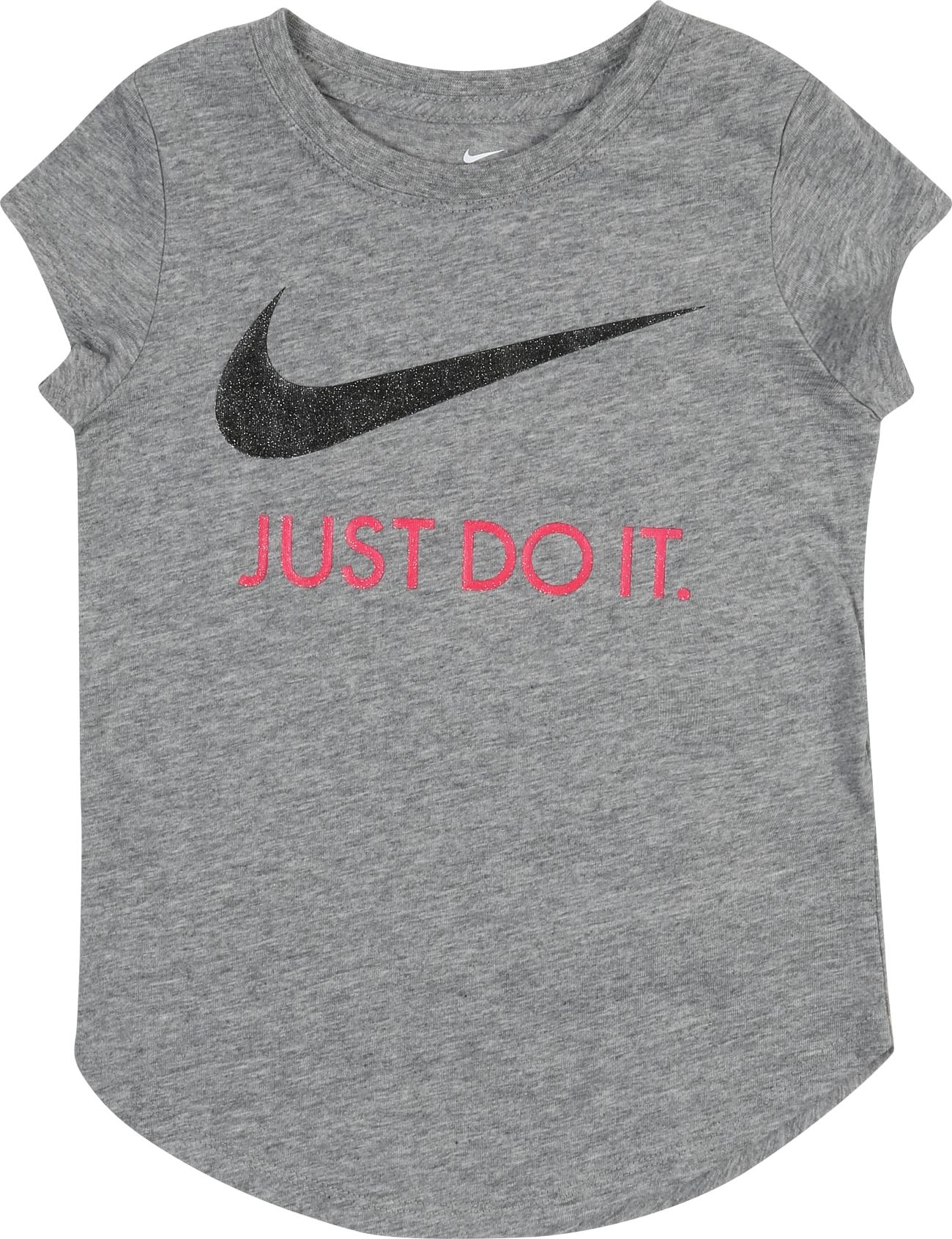 NIKE Funkční tričko šedý melír