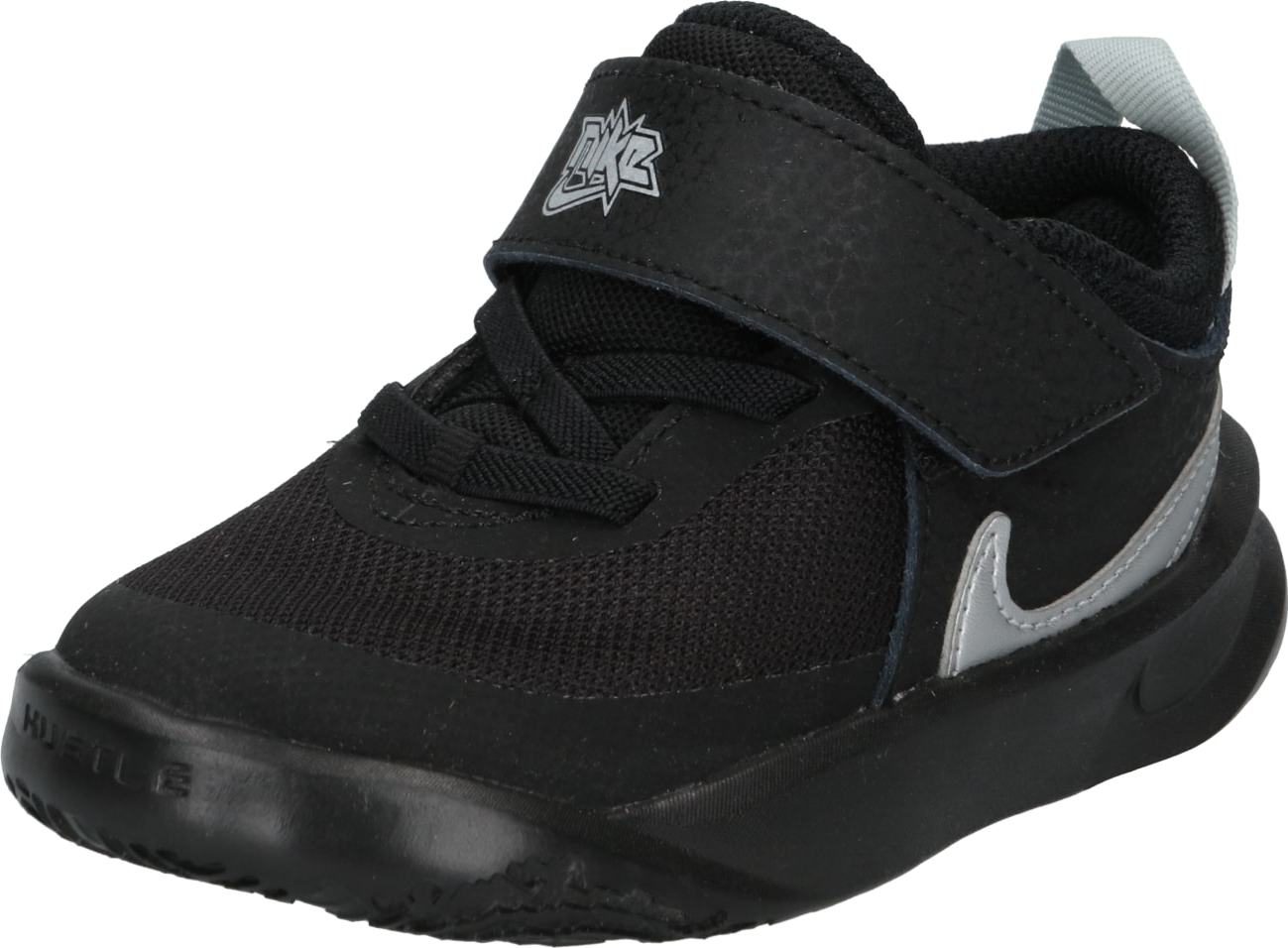 NIKE Sportovní boty 'Team Hustle' černá / světle šedá