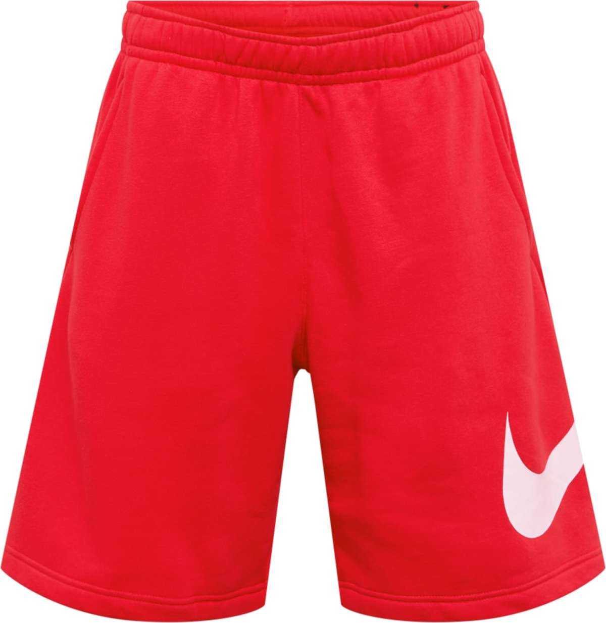 Nike Sportswear Kalhoty bílá / červená